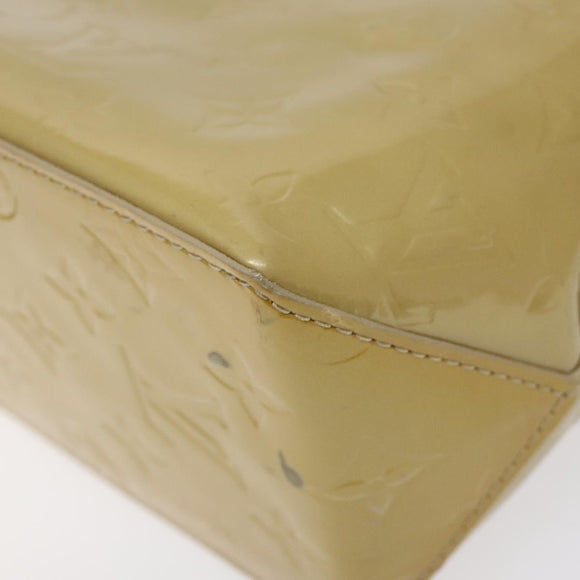 LOUIS VUITTON Monogram Vernis Reade PM Hand Bag Beige M91334 LV Auth BA2210