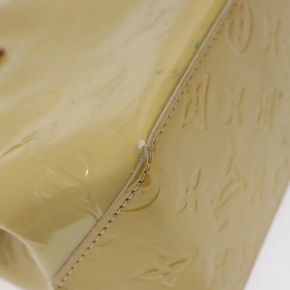 LOUIS VUITTON Monogram Vernis Reade PM Hand Bag Beige M91334 LV Auth BA2210