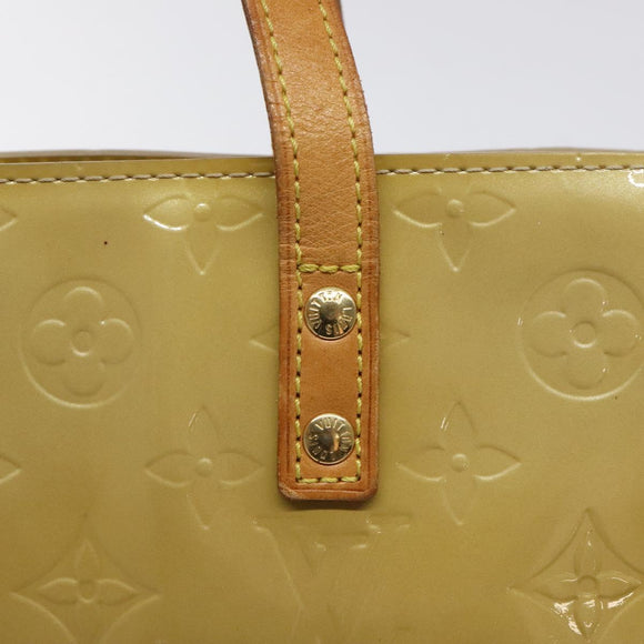 LOUIS VUITTON Monogram Vernis Reade PM Hand Bag Beige M91334 LV Auth BA2210