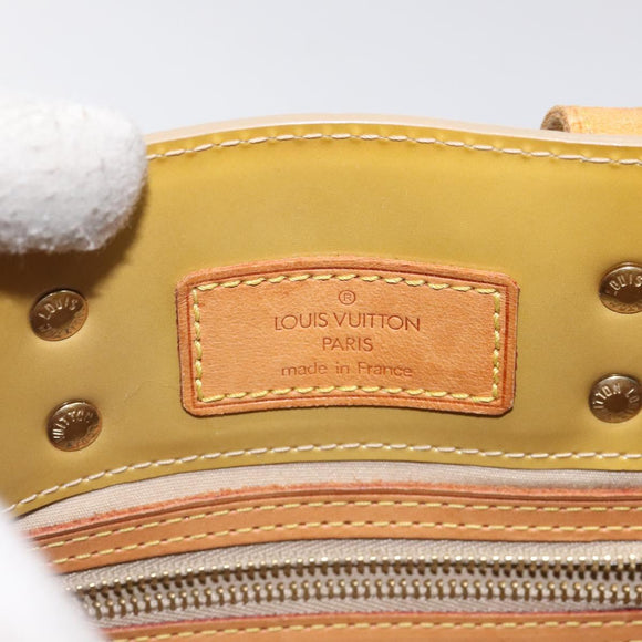 LOUIS VUITTON Monogram Vernis Reade PM Hand Bag Beige M91334 LV Auth BA2210