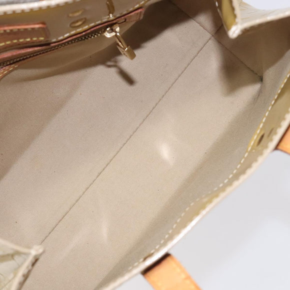 LOUIS VUITTON Monogram Vernis Reade PM Hand Bag Beige M91334 LV Auth BA2210