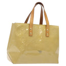 LOUIS VUITTON Monogram Vernis Reade PM Hand Bag Beige M91334 LV Auth BA2210-1