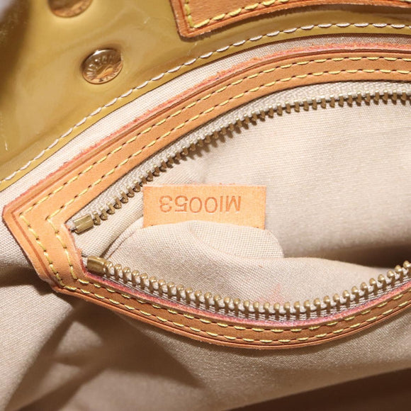 LOUIS VUITTON Monogram Vernis Reade PM Hand Bag Beige M91334 LV Auth BA2210