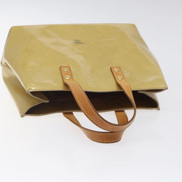 LOUIS VUITTON Monogram Vernis Reade PM Hand Bag Beige M91334 LV Auth BA2210