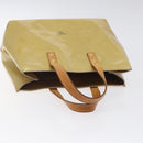 LOUIS VUITTON Monogram Vernis Reade PM Hand Bag Beige M91334 LV Auth BA2210-6