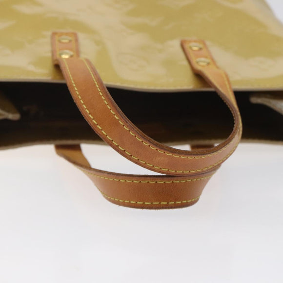 LOUIS VUITTON Monogram Vernis Reade PM Hand Bag Beige M91334 LV Auth BA2210