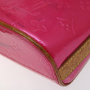 LOUIS VUITTON Monogram Vernis Sullivan Vertical Bag Pink M91259 LV Auth BA2213-9