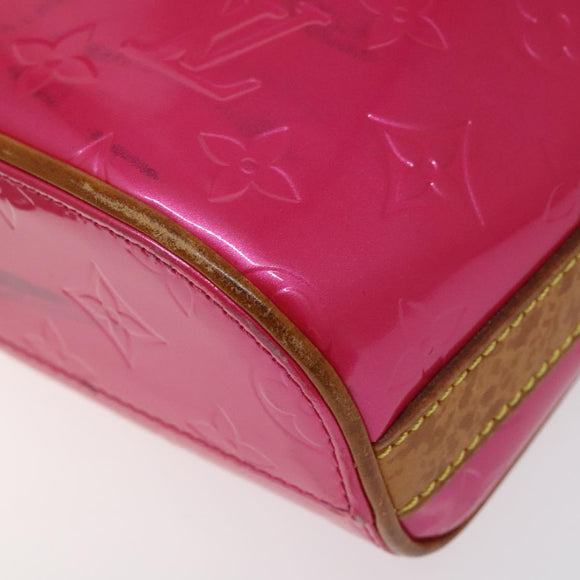 LOUIS VUITTON Monogram Vernis Sullivan Vertical Bag Pink M91259 LV Auth BA2213