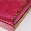 LOUIS VUITTON Monogram Vernis Sullivan Vertical Bag Pink M91259 LV Auth BA2213-15