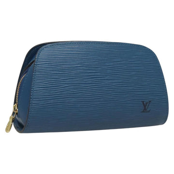 LOUIS VUITTON Epi Dauphine PM Pouch Blue M48445 LV Auth BA2216