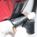 LOUIS VUITTON Epi Petit Noe Shoulder Bag Bicolor Black Red M44017 Auth BA2220-12