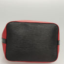 LOUIS VUITTON Epi Petit Noe Shoulder Bag Bicolor Black Red M44017 Auth BA2220-5