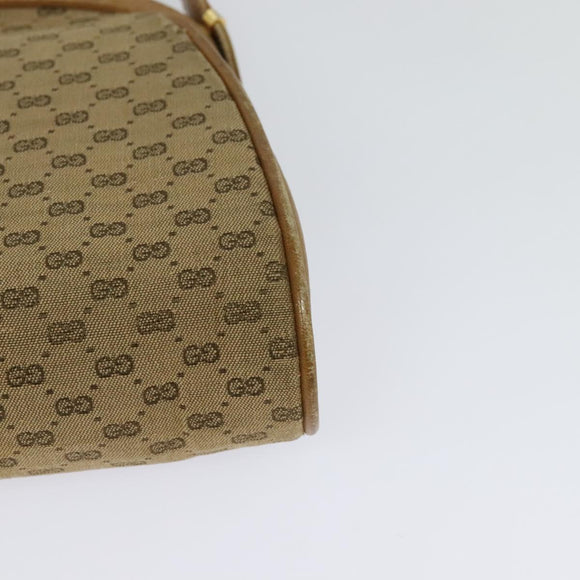 GUCCI Micro GG Supreme Shoulder Bag PVC Beige Gold 001 261 1053 Auth BA2223