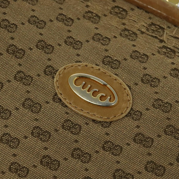 GUCCI Micro GG Supreme Shoulder Bag PVC Beige Gold 001 261 1053 Auth BA2223