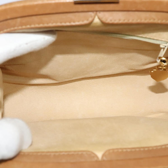 GUCCI Micro GG Supreme Shoulder Bag PVC Beige Gold 001 261 1053 Auth BA2223