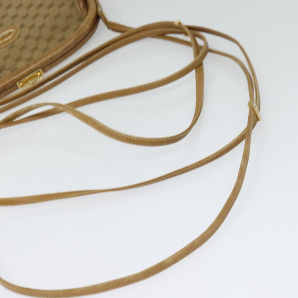 GUCCI Micro GG Supreme Shoulder Bag PVC Beige Gold 001 261 1053 Auth BA2223