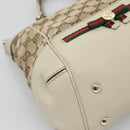 GUCCI GG Canvas Web Sherry Line Hand Bag 2way Beige Gold 269894 Auth BA2226-14