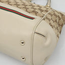 GUCCI GG Canvas Web Sherry Line Hand Bag 2way Beige Gold 269894 Auth BA2226-15