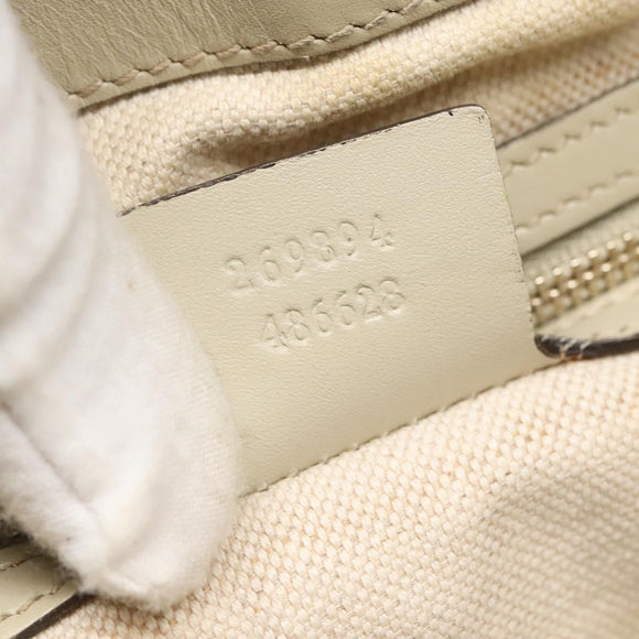 GUCCI GG Canvas Web Sherry Line Hand Bag 2way Beige Gold 269894 Auth BA2226