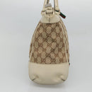 GUCCI GG Canvas Web Sherry Line Hand Bag 2way Beige Gold 269894 Auth BA2226-3