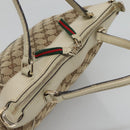 GUCCI GG Canvas Web Sherry Line Hand Bag 2way Beige Gold 269894 Auth BA2226-6