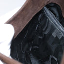 Salvatore Ferragamo Hand Bag Suede Brown Gold Auth BA2232-17