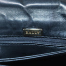 BALLY Hand Bag Leather Black Gold Auth BA2236-10