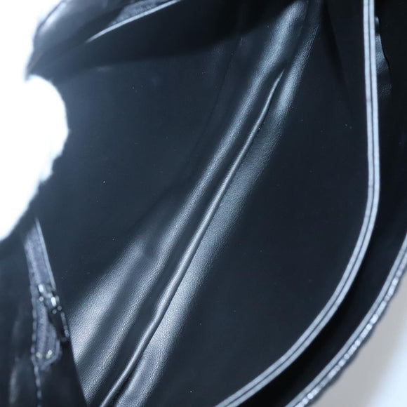 BALLY Hand Bag Leather Black Gold Auth BA2236