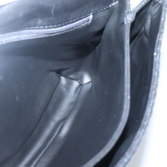 BALLY Hand Bag Leather Black Gold Auth BA2236