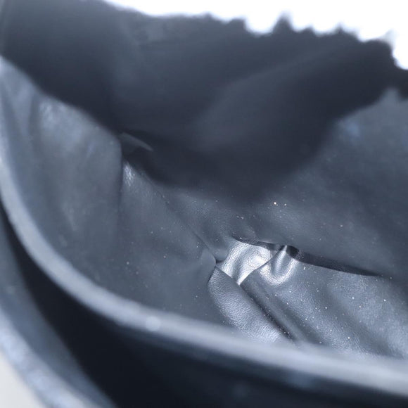 BALLY Hand Bag Leather Black Gold Auth BA2236