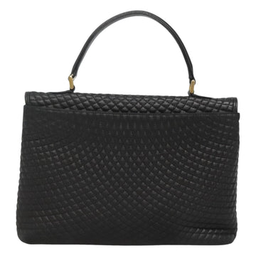 BALLY Hand Bag Leather Black Gold Auth BA2236 - 0