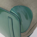 BVLGARI Hand Bag Canvas Gray Silver Auth BA2240-9