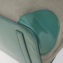 BVLGARI Hand Bag Canvas Gray Silver Auth BA2240-15