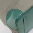 BVLGARI Hand Bag Canvas Gray Silver Auth BA2240-16