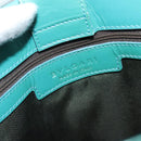 BVLGARI Hand Bag Canvas Gray Silver Auth BA2240-11