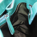 BVLGARI Hand Bag Canvas Gray Silver Auth BA2240-19