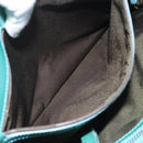 BVLGARI Hand Bag Canvas Gray Silver Auth BA2240-20