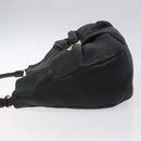 Salvatore Ferragamo Shoulder Bag Leather Black Gold Auth BA2245-4