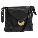 Chloe Shoulder Bag Leather Black Auth BA2248-1