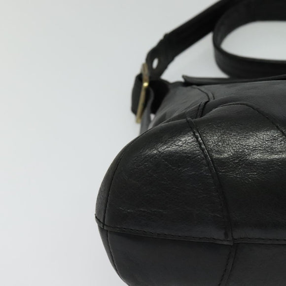 Chloe Shoulder Bag Leather Black Auth BA2248