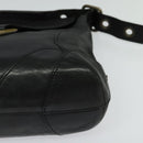 Chloe Shoulder Bag Leather Black Auth BA2248-14