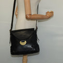Chloe Shoulder Bag Leather Black Auth BA2248-21