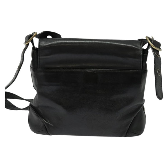 Chloe Shoulder Bag Leather Black Auth BA2248