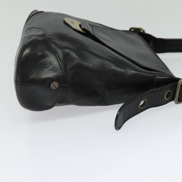 Chloe Shoulder Bag Leather Black Auth BA2248
