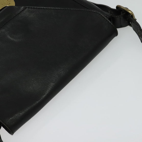 Chloe Shoulder Bag Leather Black Auth BA2248