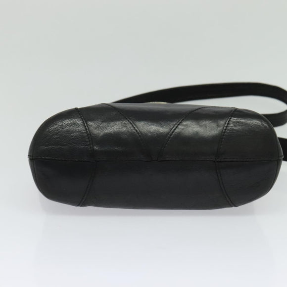 Chloe Shoulder Bag Leather Black Auth BA2248