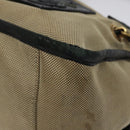 Chloe Harley Hand Bag Canvas Leather Beige Black gold Auth BA2249-9