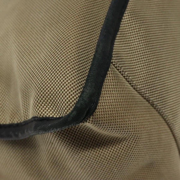 Chloe Harley Hand Bag Canvas Leather Beige Black gold Auth BA2249