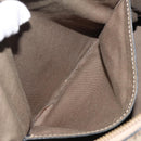 Chloe Harley Hand Bag Canvas Leather Beige Black gold Auth BA2249-20