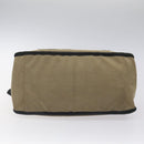 Chloe Harley Hand Bag Canvas Leather Beige Black gold Auth BA2249-5